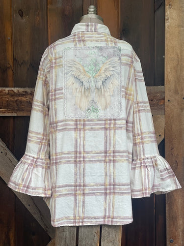 Flared Sleeve Flannel- ANGEL